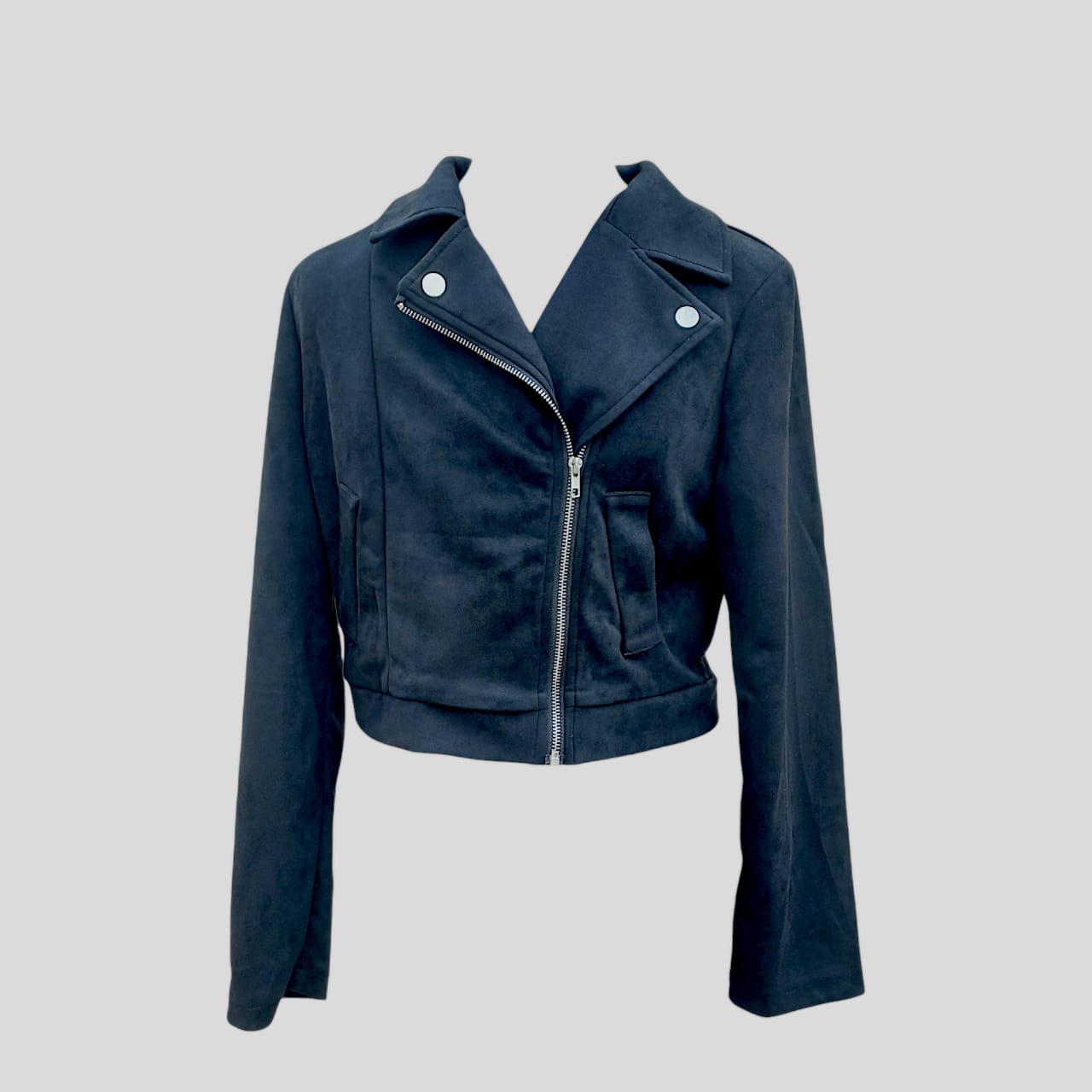 Suede Moto Jacket Black Hiding Bella