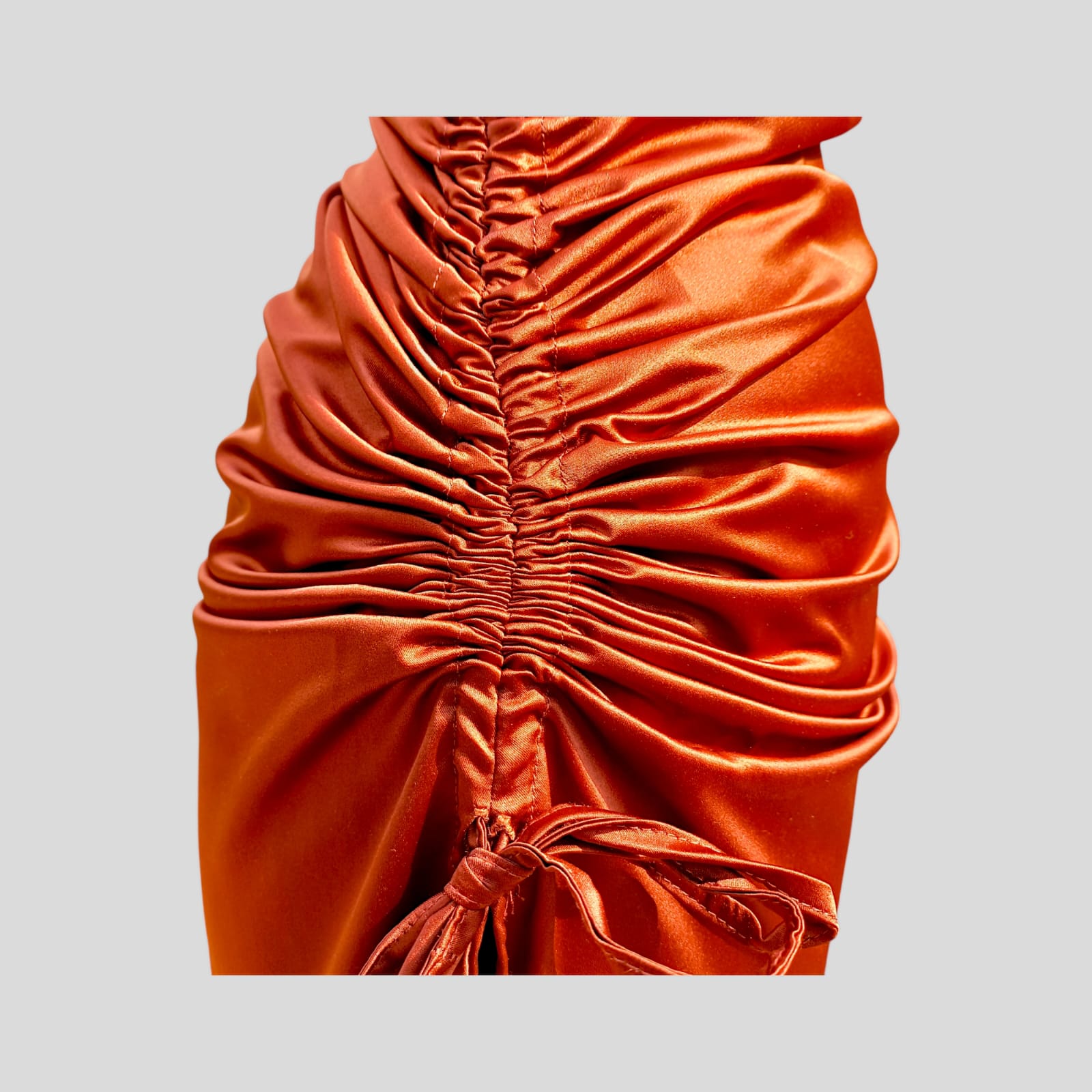 Cami Dress Satin Copper Hiding Bella