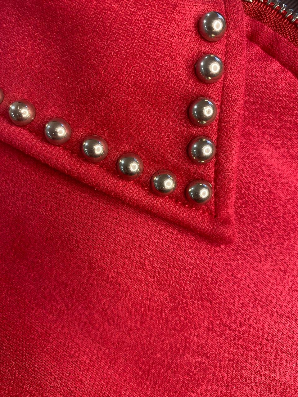 Bomber Jacket Red Suede Hiding Bella