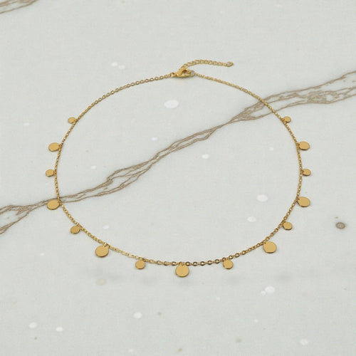 Boho Coin Pendant Gold Hiding Bella