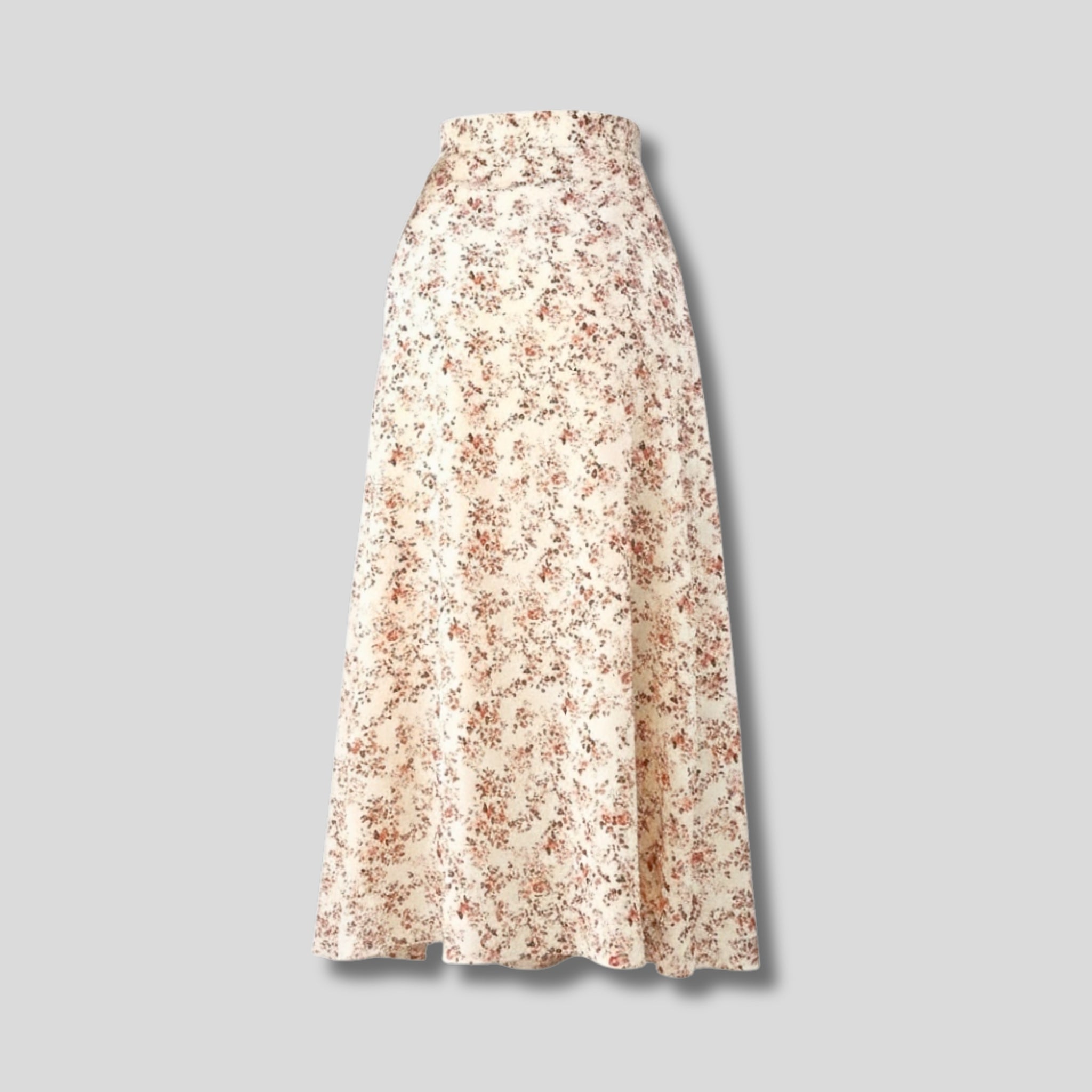 Apricot Floral High Waist Maxi Skirt Hiding Bella