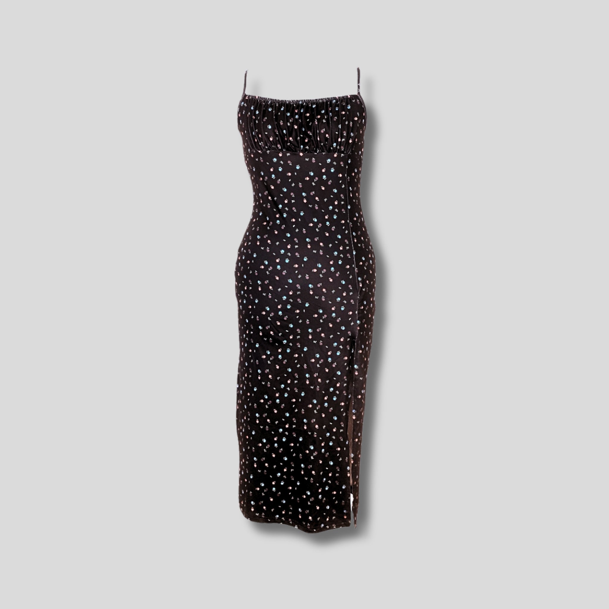 Floral Black Cami Dress Hiding Bella