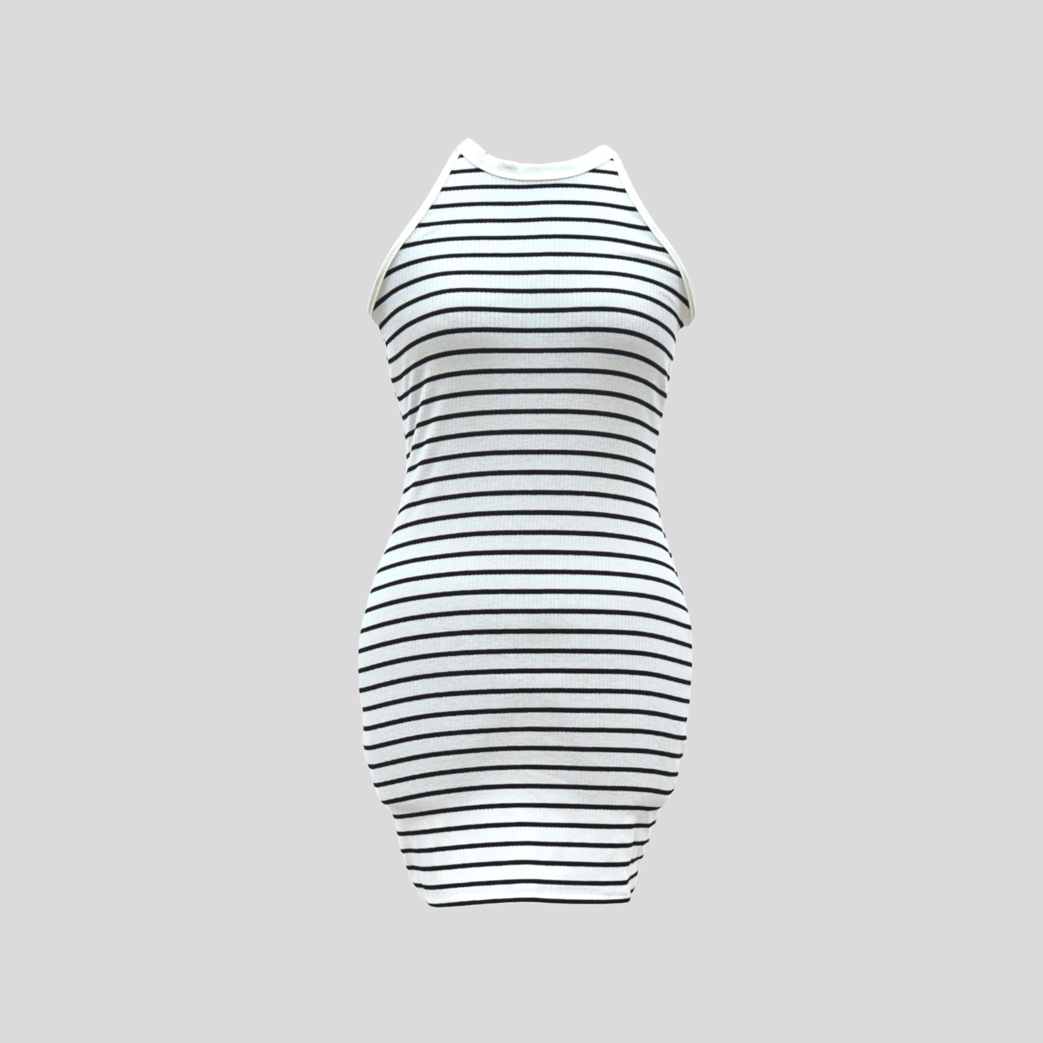 Striped Bodycon Dress Hiding Bella