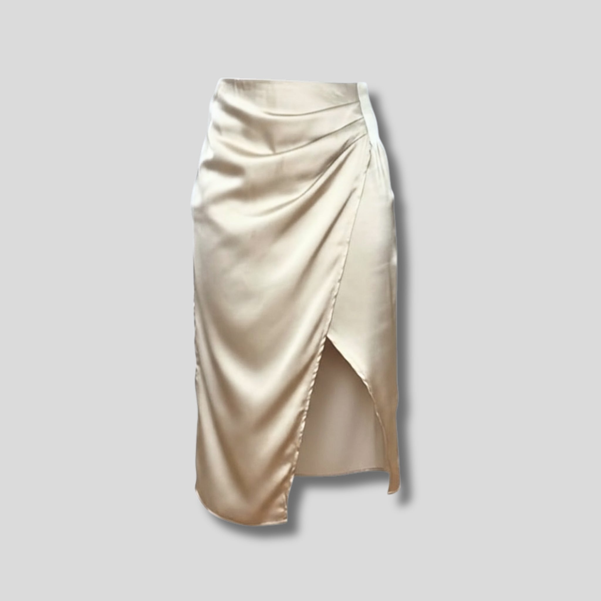 Satin Tulip Skirt Hiding Bella
