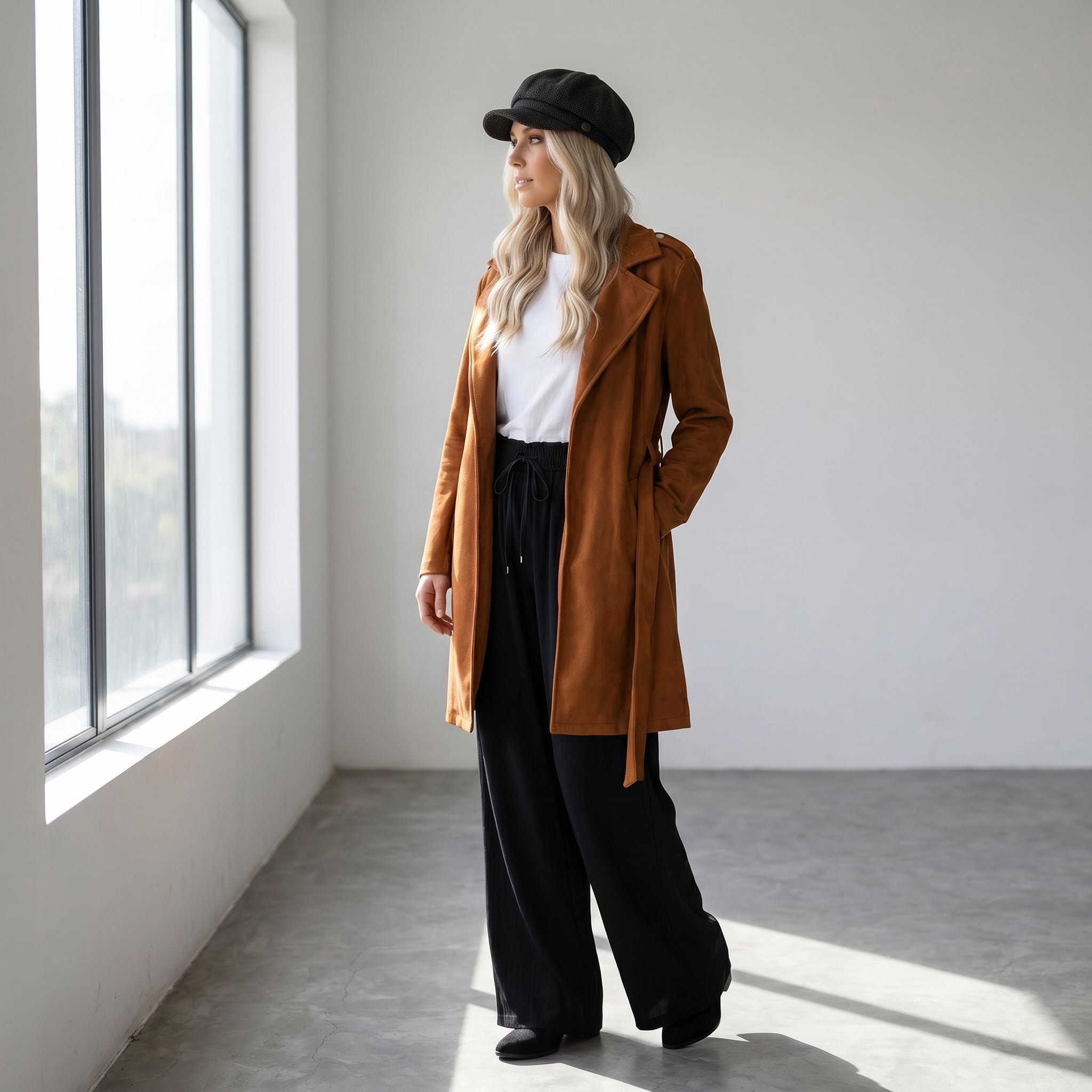 Overcoat Suede Tan
