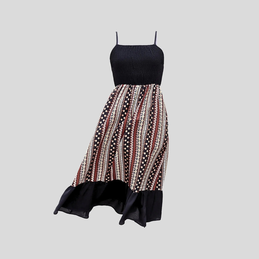 Esmeralda Ruffle Midi Dress Hiding Bella