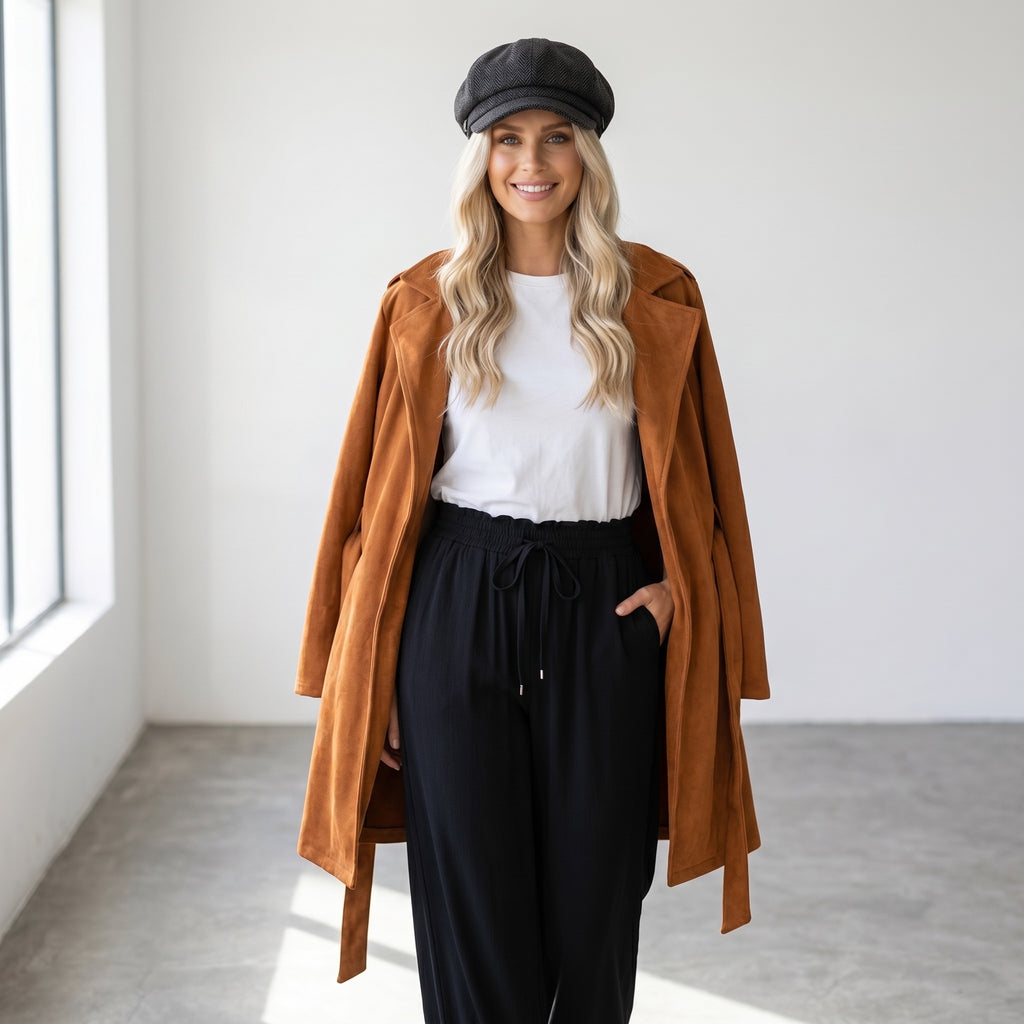 Overcoat Suede Tan