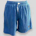 Corduroy Drawstring Shorts Blue Hiding Bella