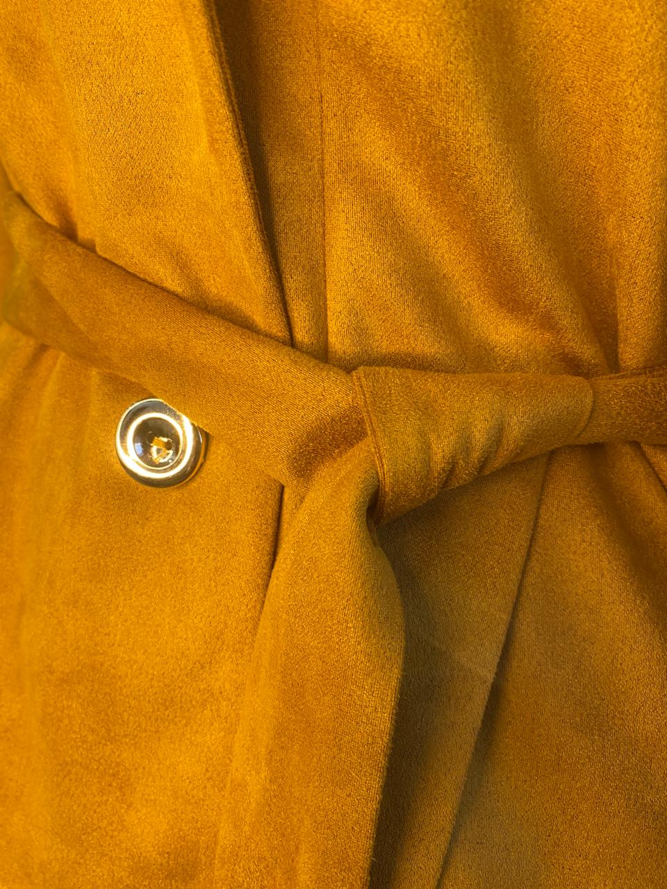 Suede Coat Mustard Hiding Bella