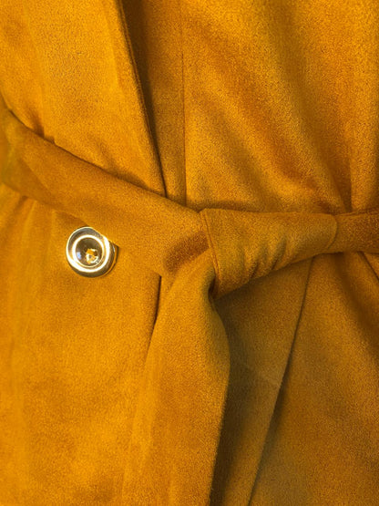 Suede Coat Mustard Hiding Bella
