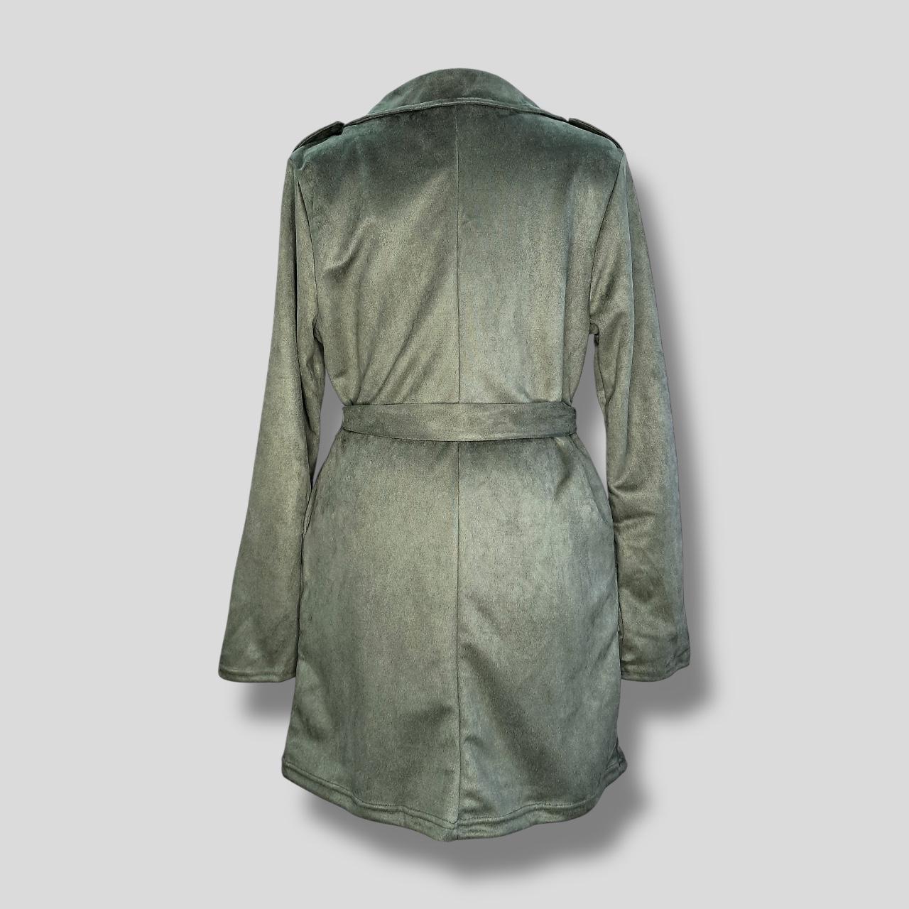 Suede Overcoat Green Hiding Bella