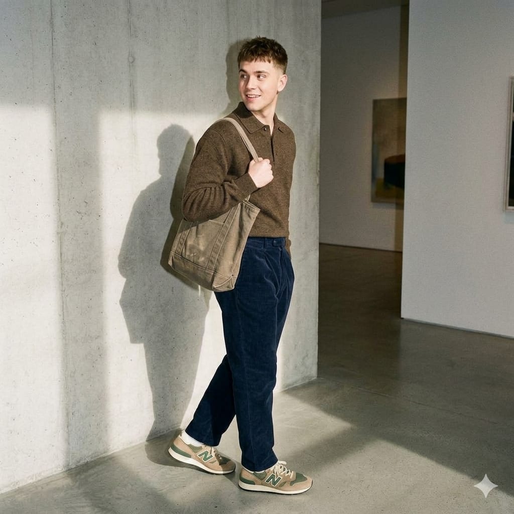 Knit Polo Coffee Brown