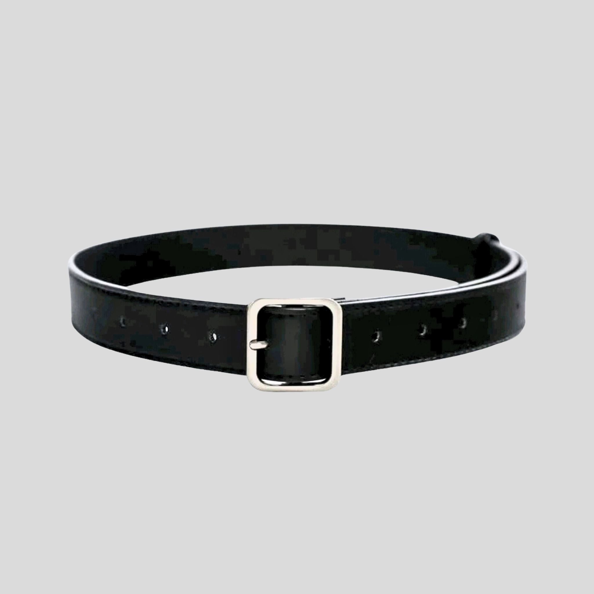 Square Buckle Belt Black Hiding Bella