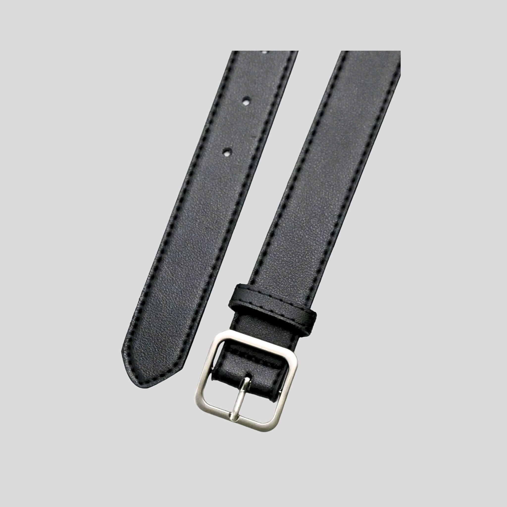 Square Buckle Belt Black Hiding Bella