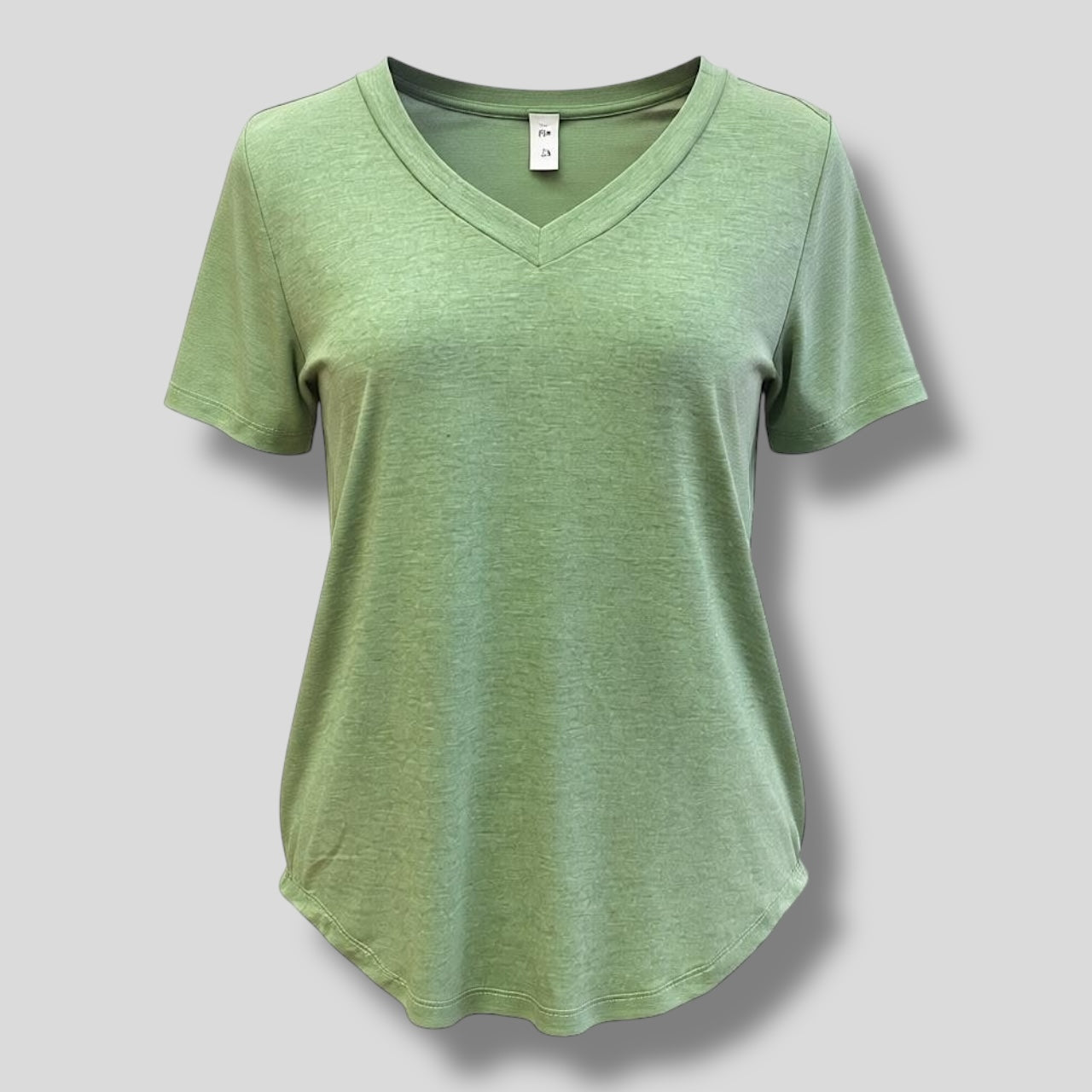 Army Green V Tee Hiding Bella