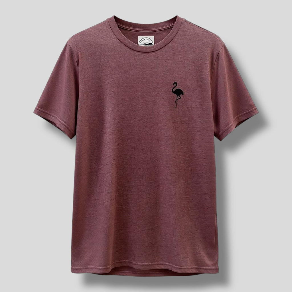 Flamingo Tee Burgundy Hiding Bella