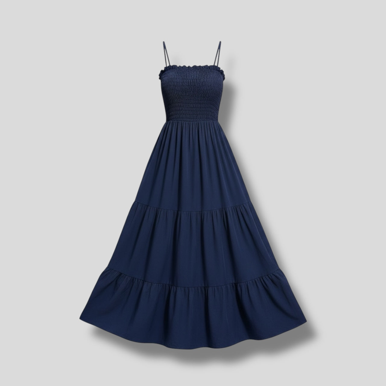 Ruffle Dress Navy Hiding Bella