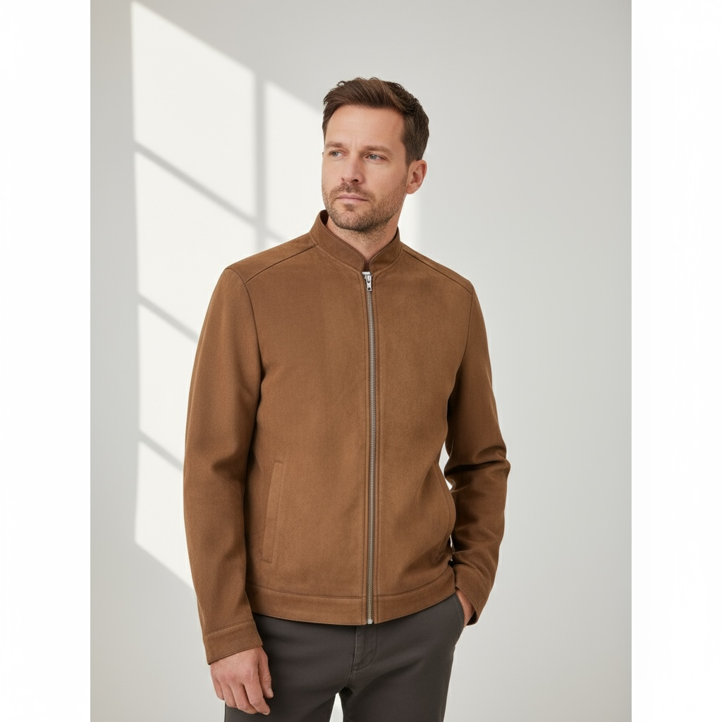 Suede Tan Jacket Hiding Bella