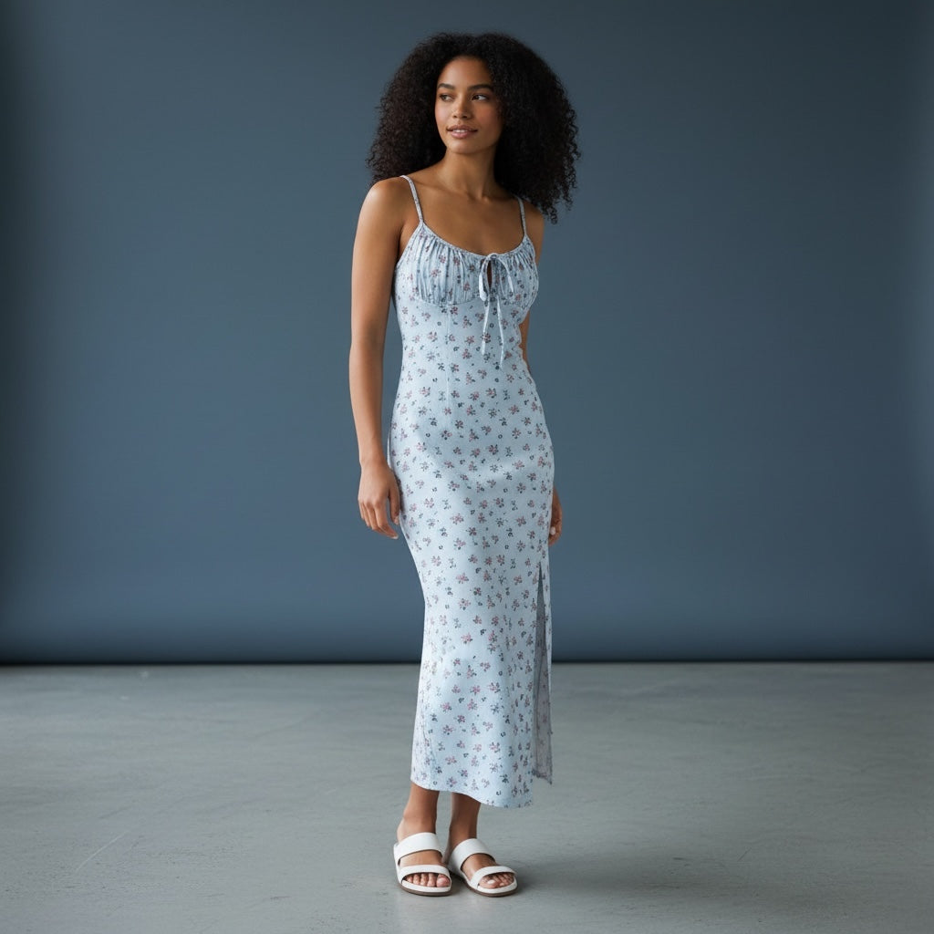 Blue Rose Cami Dress Hiding Bella