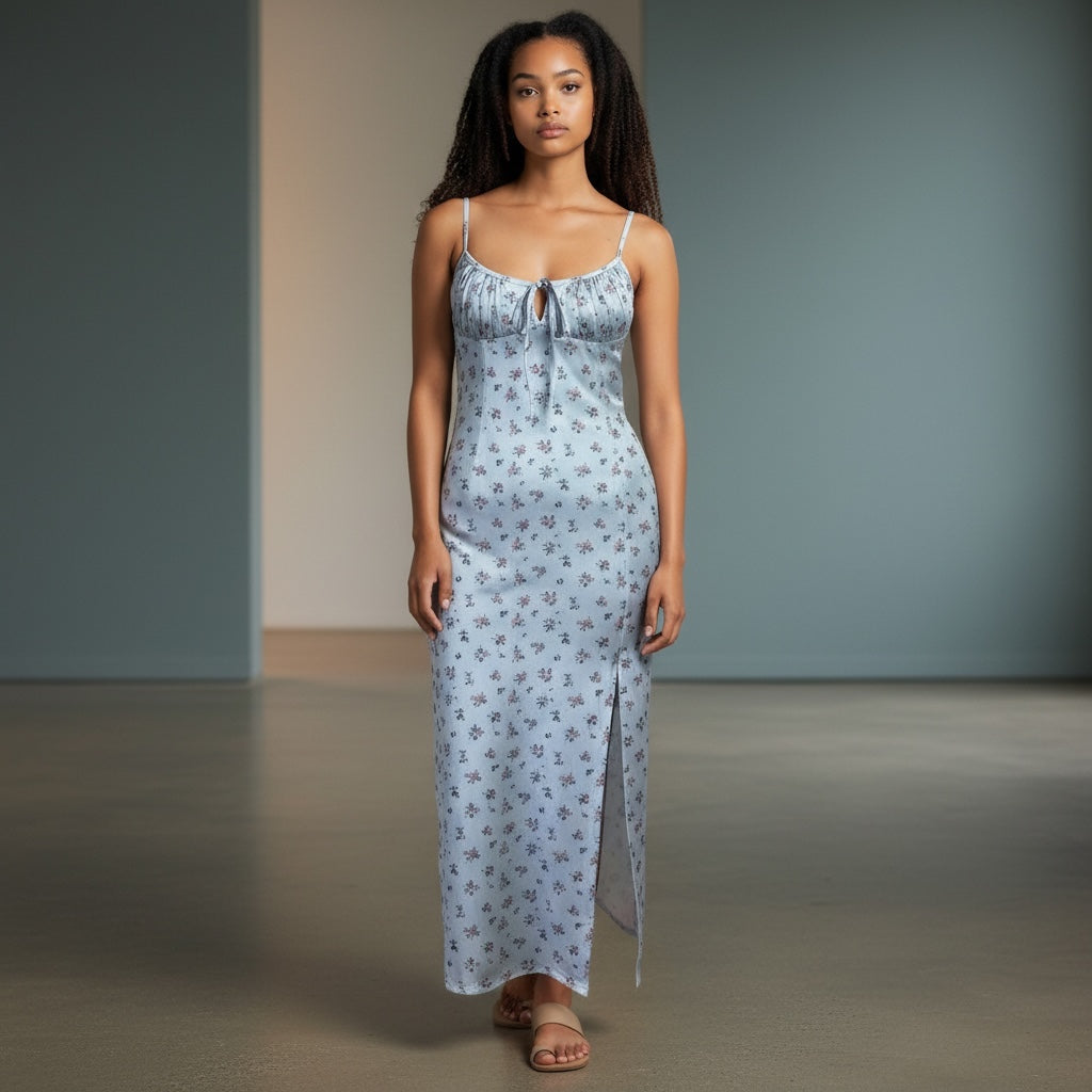 Blue Rose Cami Dress Hiding Bella