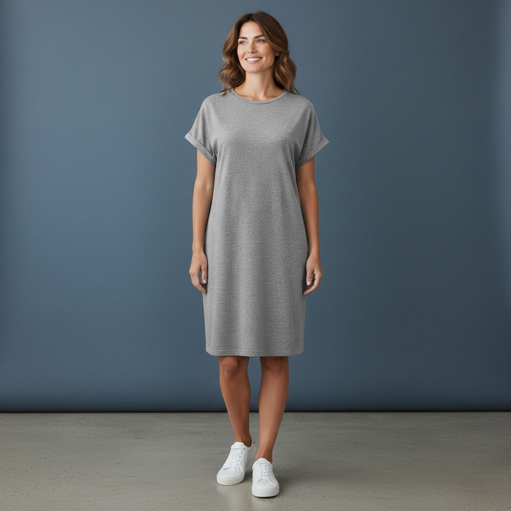 Tee Dress Grey Hiding Bella