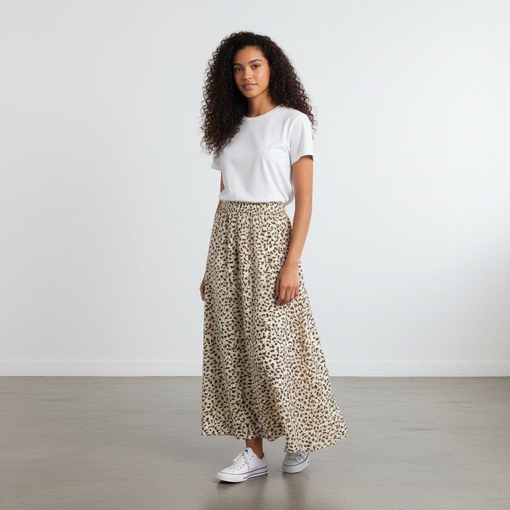 Blush Floral Maxi Skirt Hiding Bella