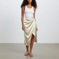 Satin Tulip Skirt Hiding Bella