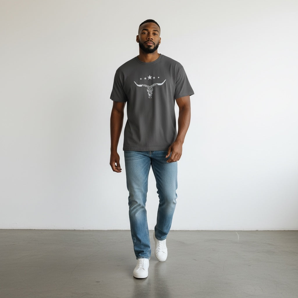 Cattle Tee Charcoal Hiding Bella