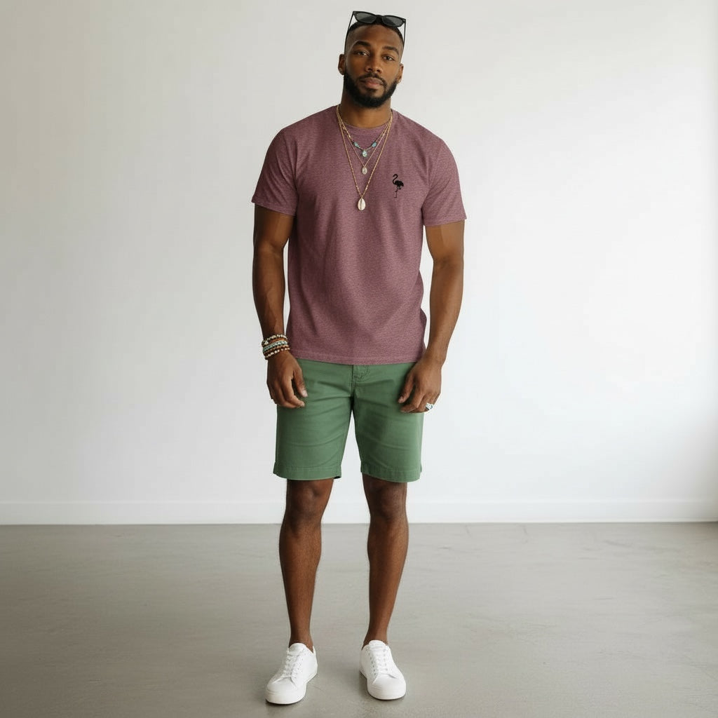 Flamingo Tee Burgundy Hiding Bella