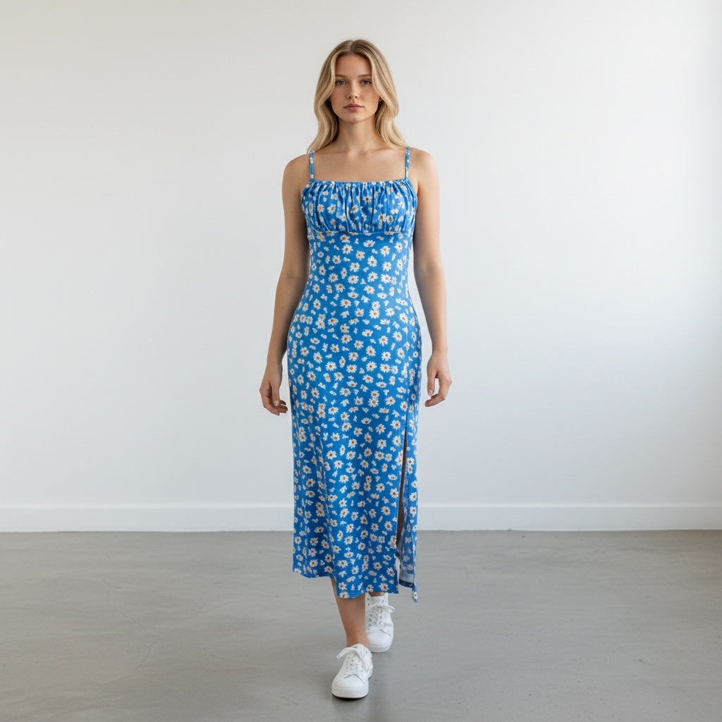 Daisy Blue Cami Dress Hiding Bella