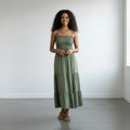 Ruffle Dress Green Hiding Bella