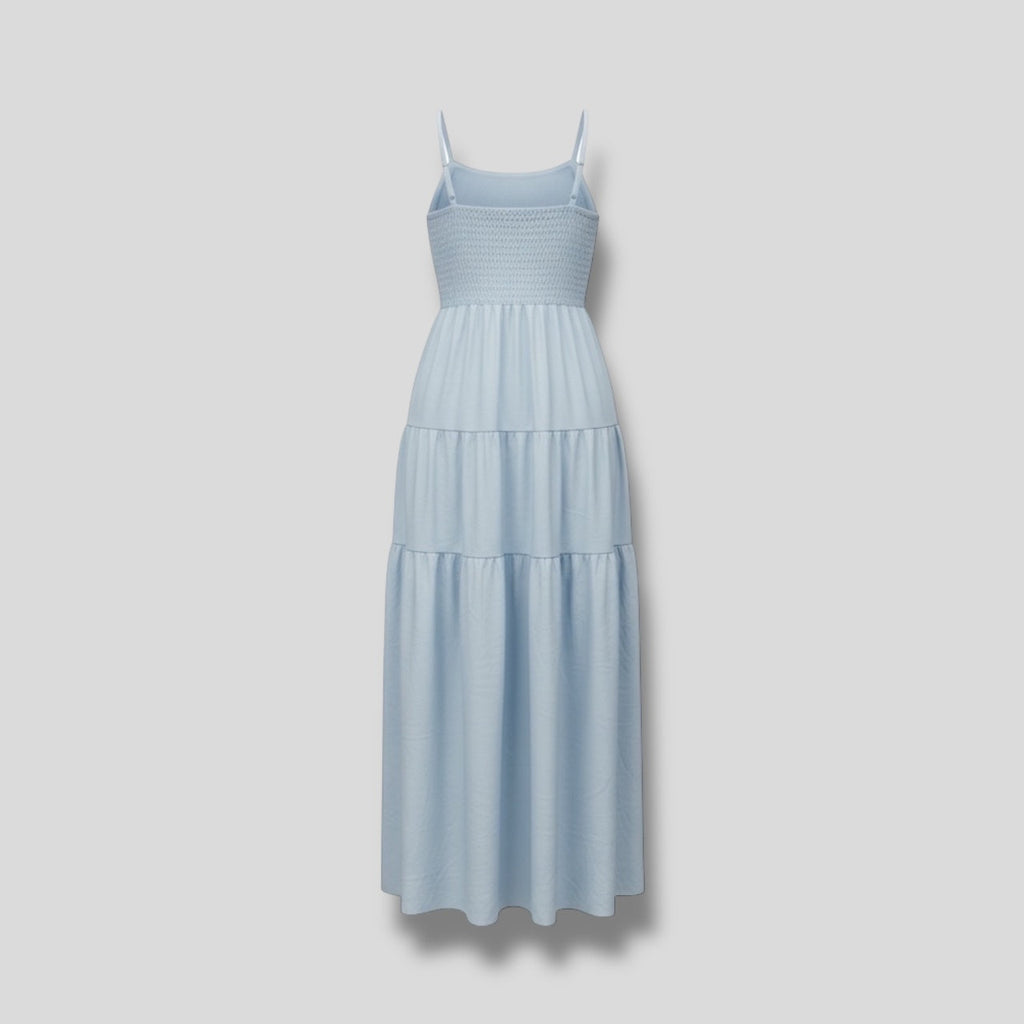 Ruffle Dress Blue Hiding Bella