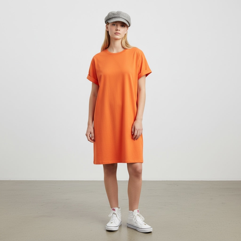 Tee Dress Orange Hiding Bella