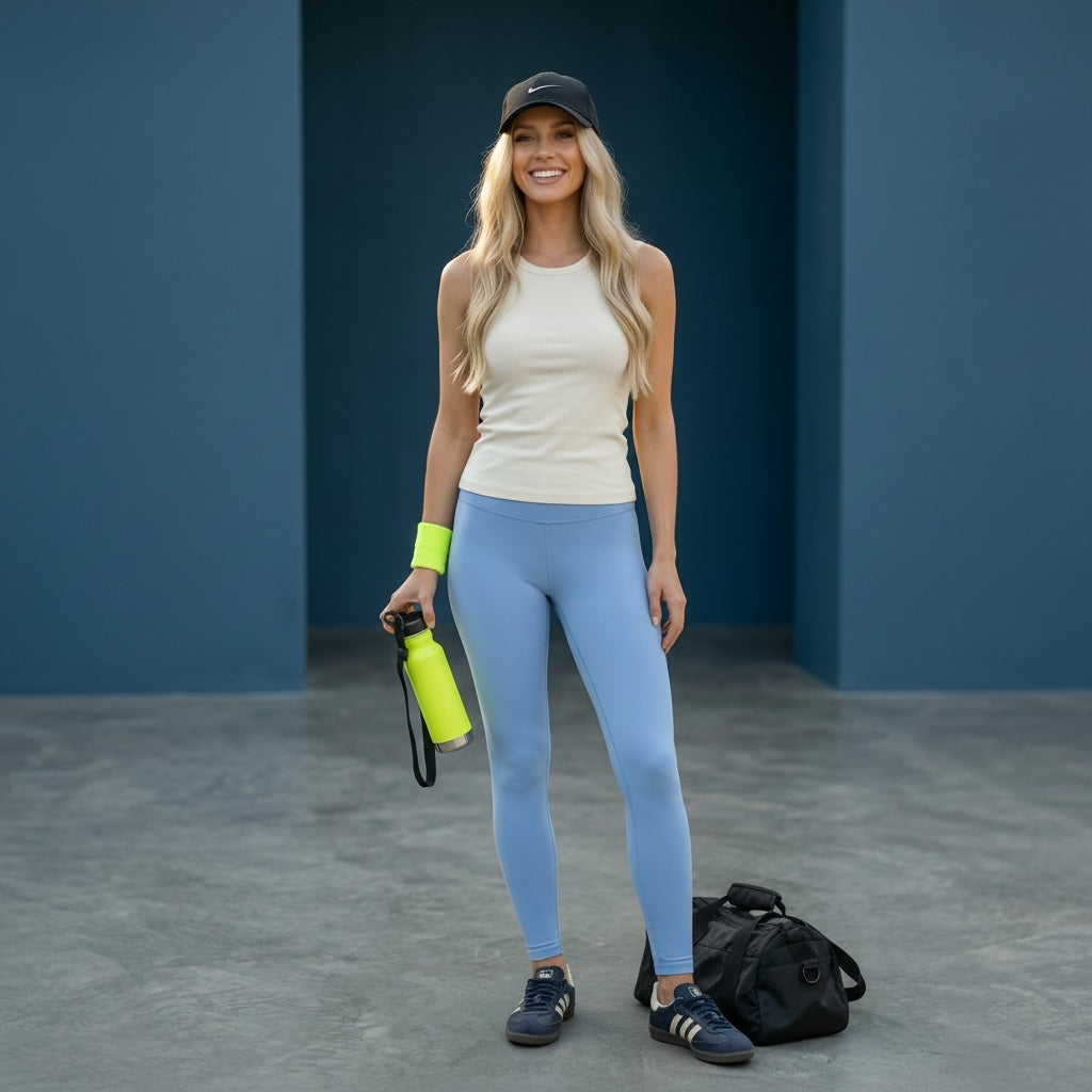Leggings Metallic Blue