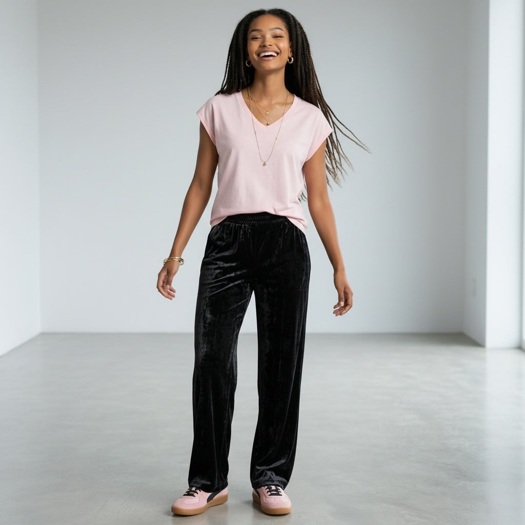 Track Pants Velvet Black