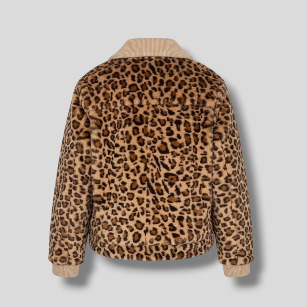 Leopard Corduroy Coat