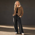 Leopard Corduroy Coat