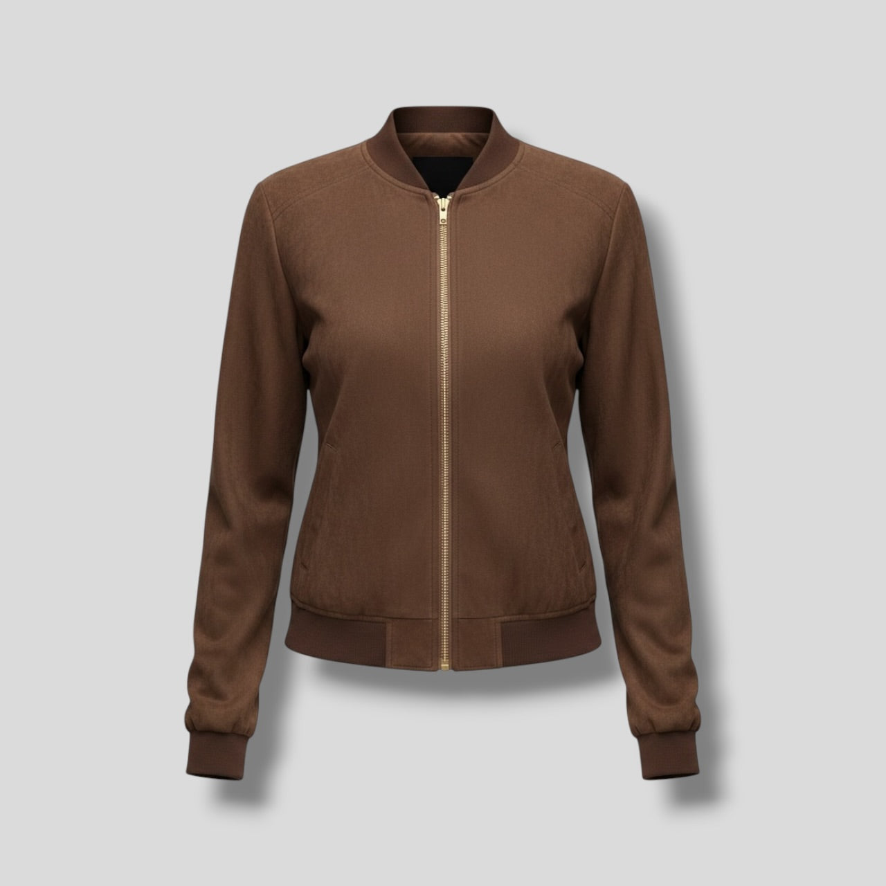 Bomber Jacket Chocolate Suede