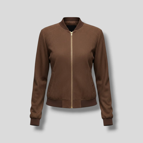 Bomber Jacket Chocolate Suede