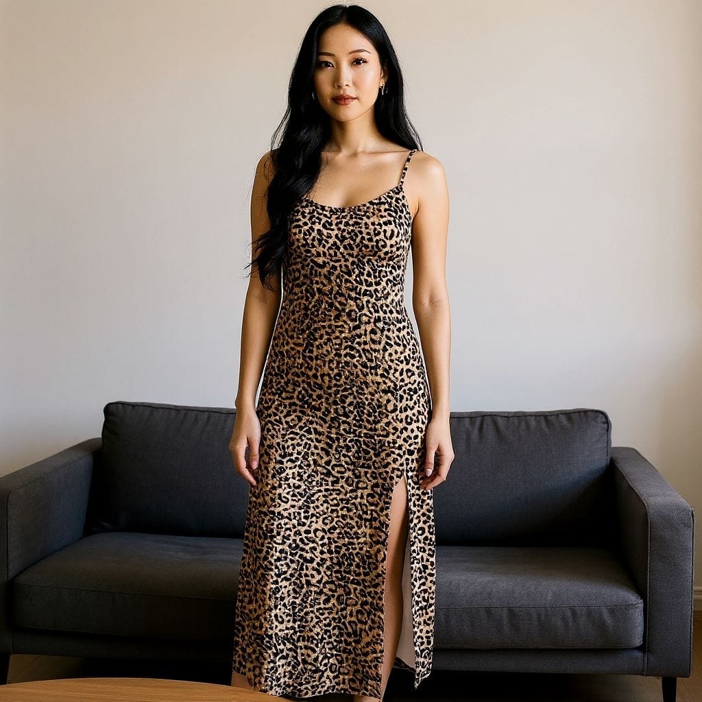 Leopard Cami Dress Hiding Bella