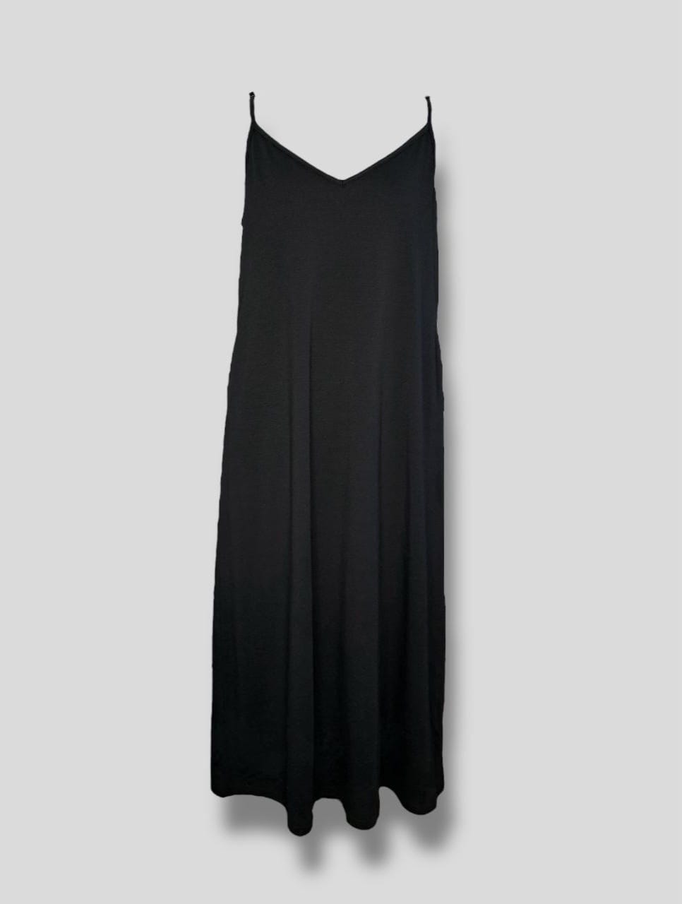 Black Slip Maxi Dress Hiding Bella