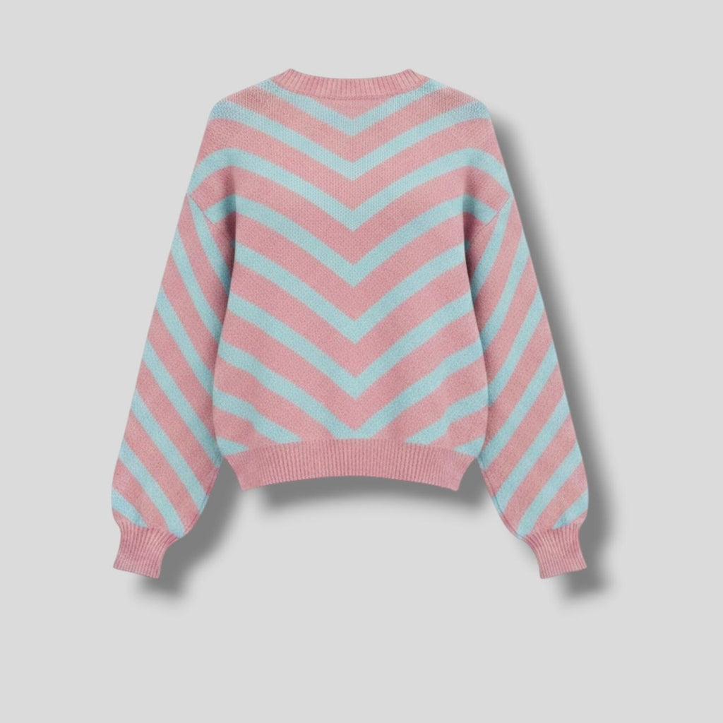 Chevron Jersey Blue Pink
