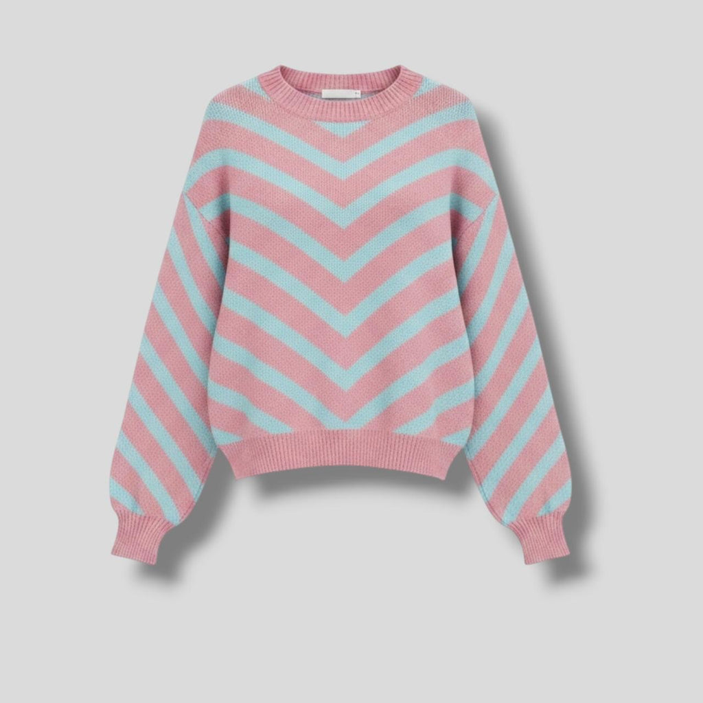 Chevron Jersey Blue Pink