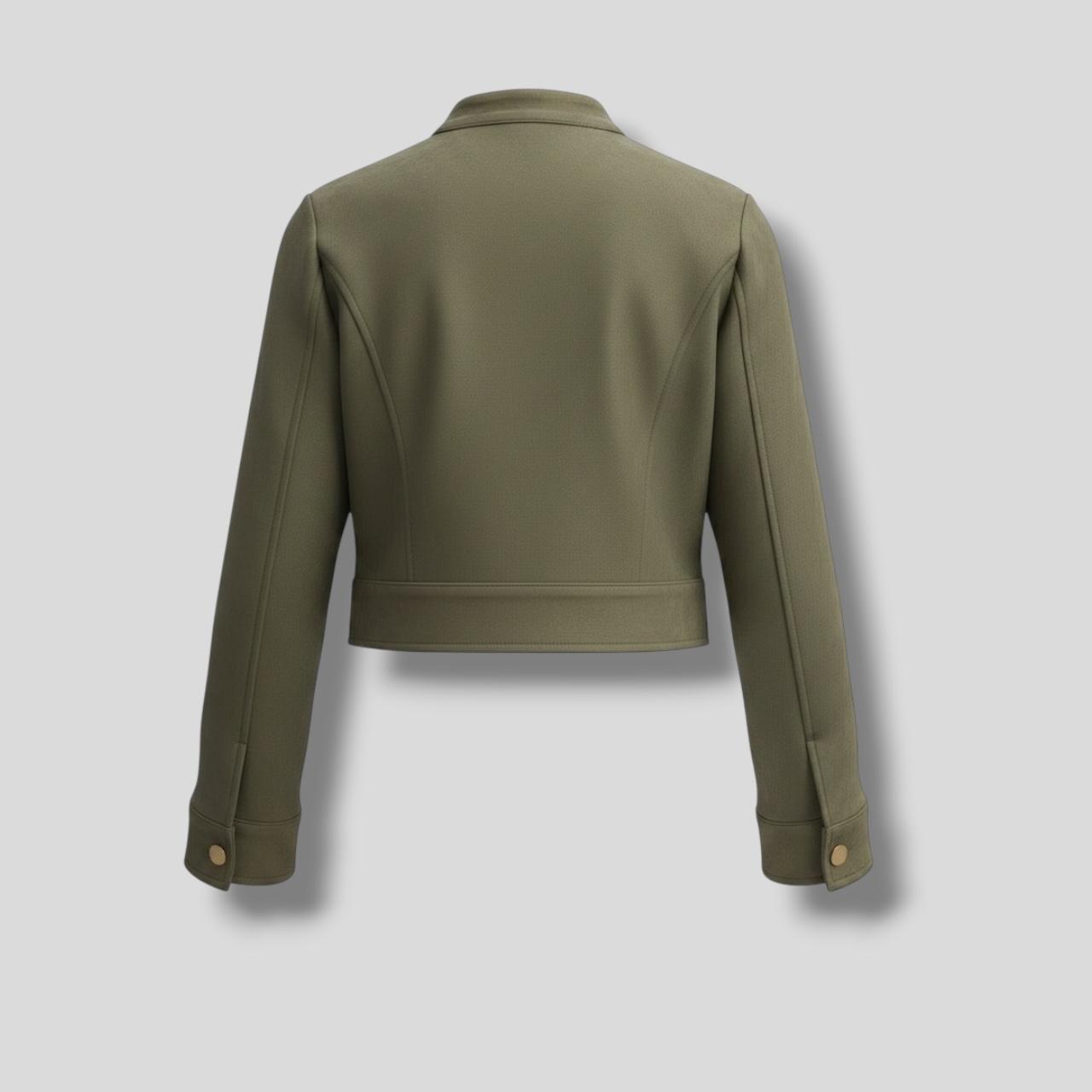Military Jacket Olive Suede