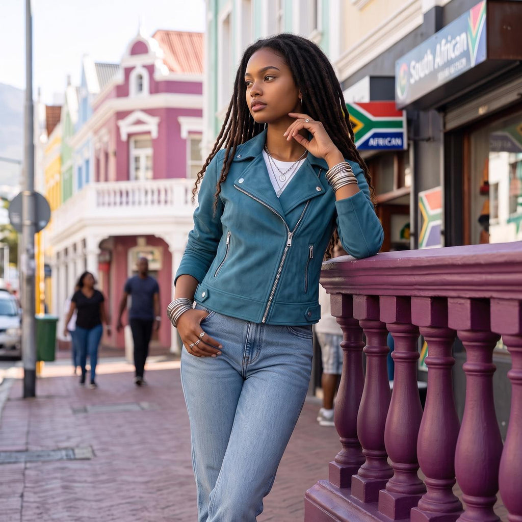 Moto Jacket Turquoise