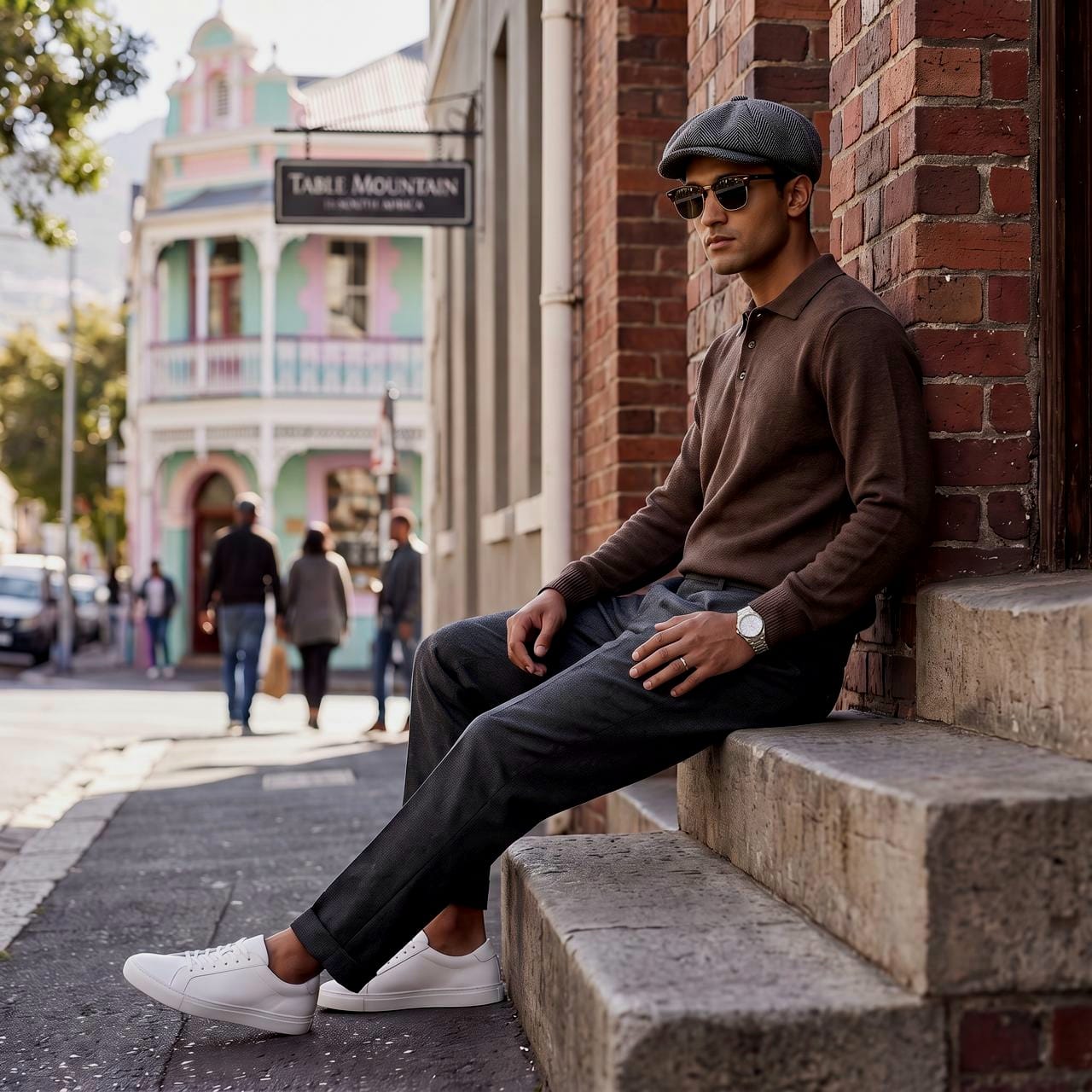 Knit Polo Coffee Brown