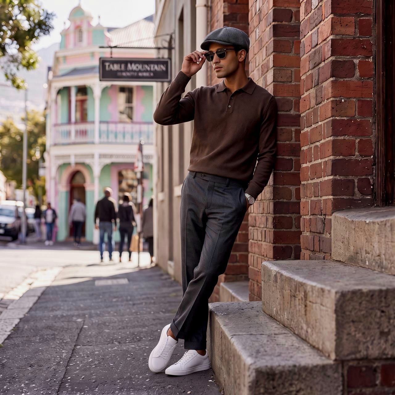 Knit Polo Coffee Brown