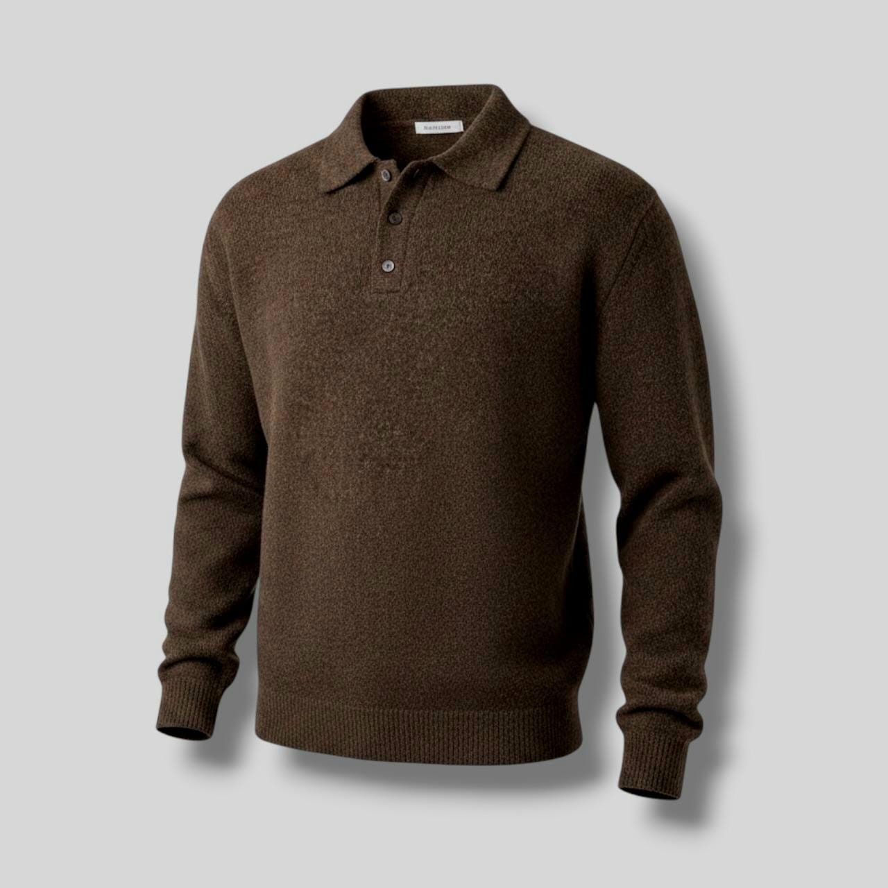 Knit Polo Coffee Brown
