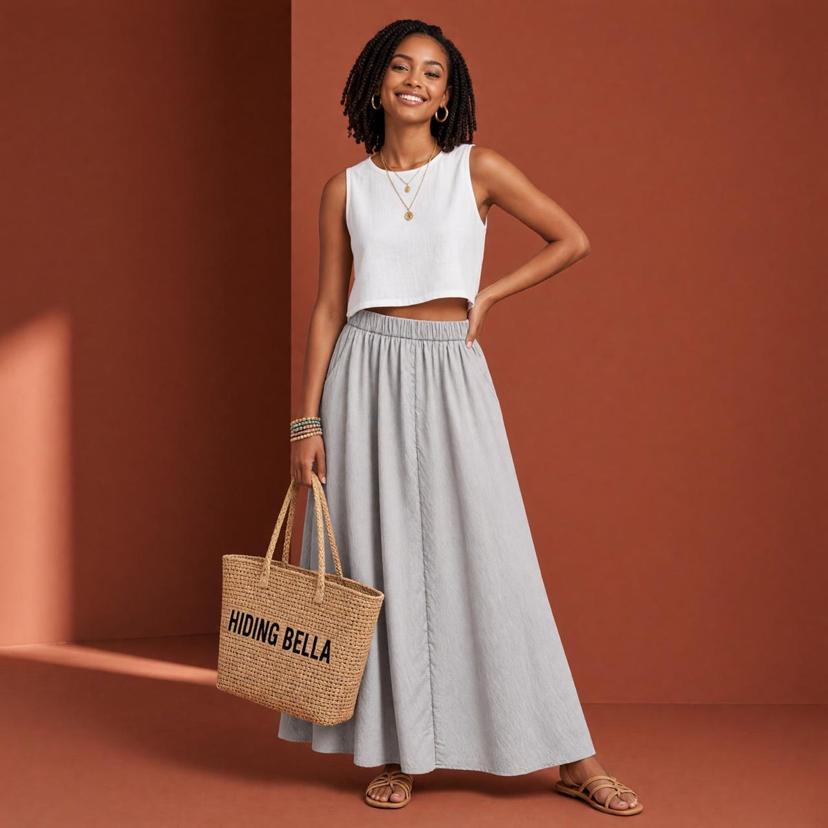 Mushroom Grey Skirt