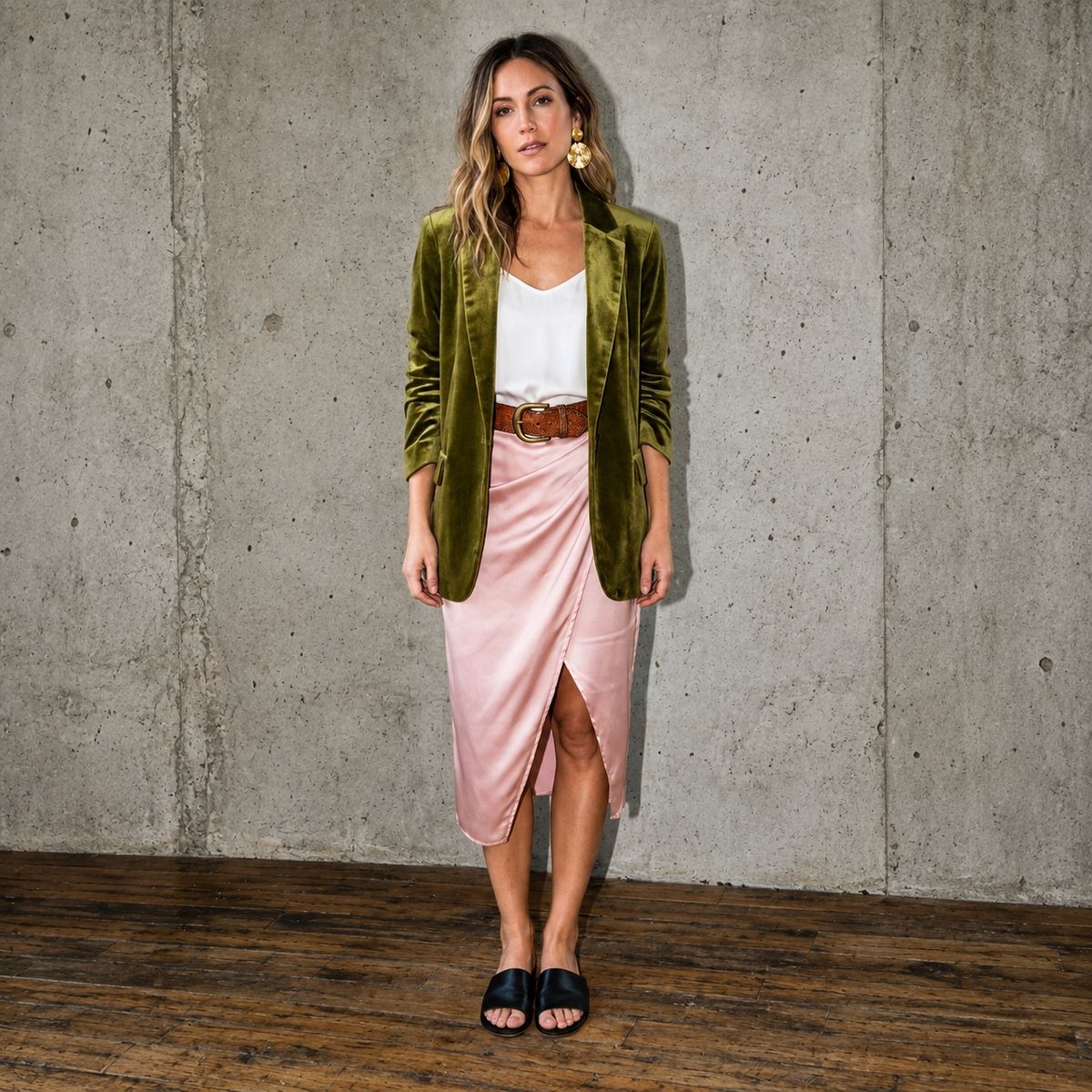 Satin Tulip Skirt Pink